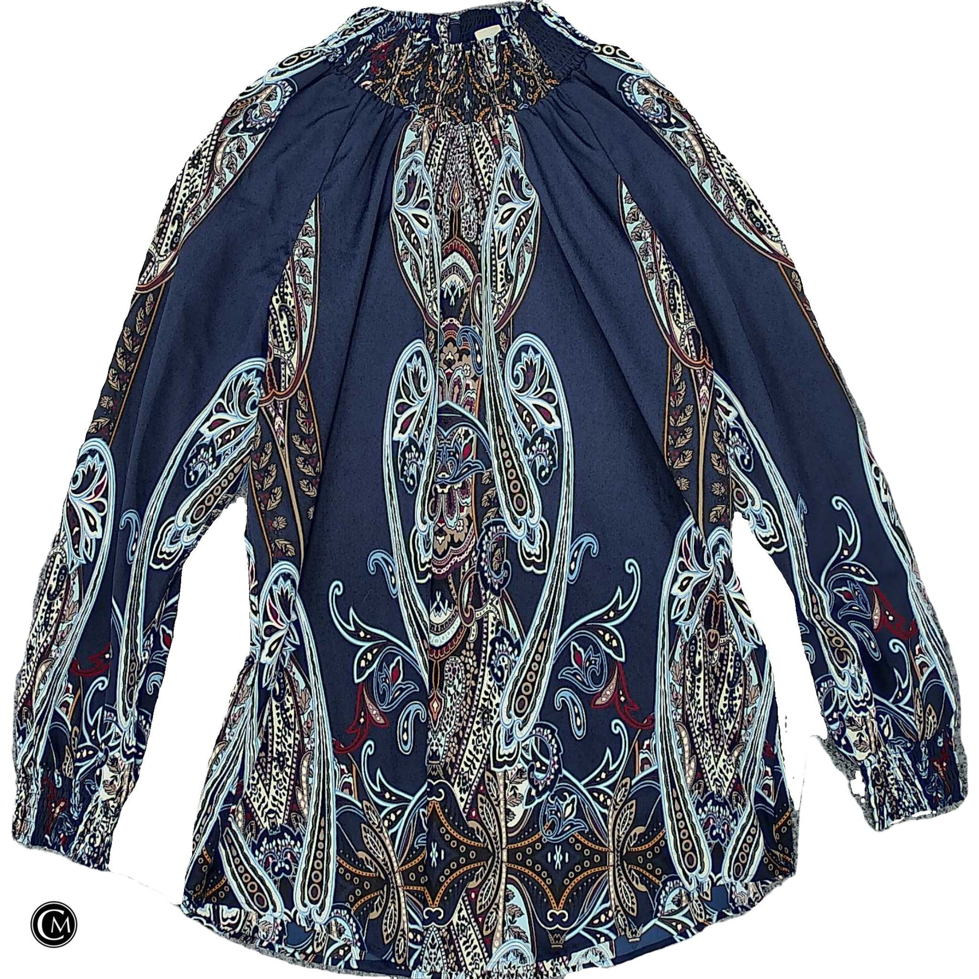 Blouse Ls By Chicos In Blue, Size: M image 1