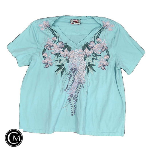 Top Ss By Johnny Was In Aqua, Size: Xl image 1