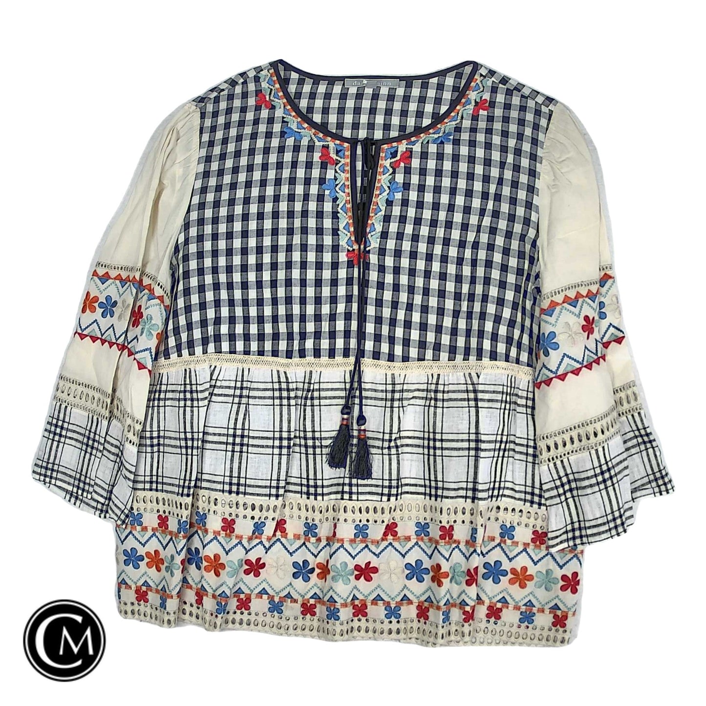 Top Ls By Daniel Rainn In Black & Cream, Size: Xl