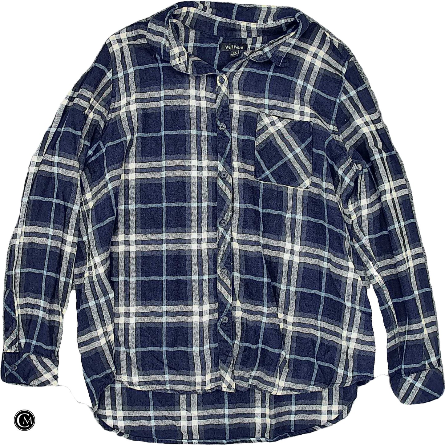 Top Ls By Well Worn In Blue & White, Size: M