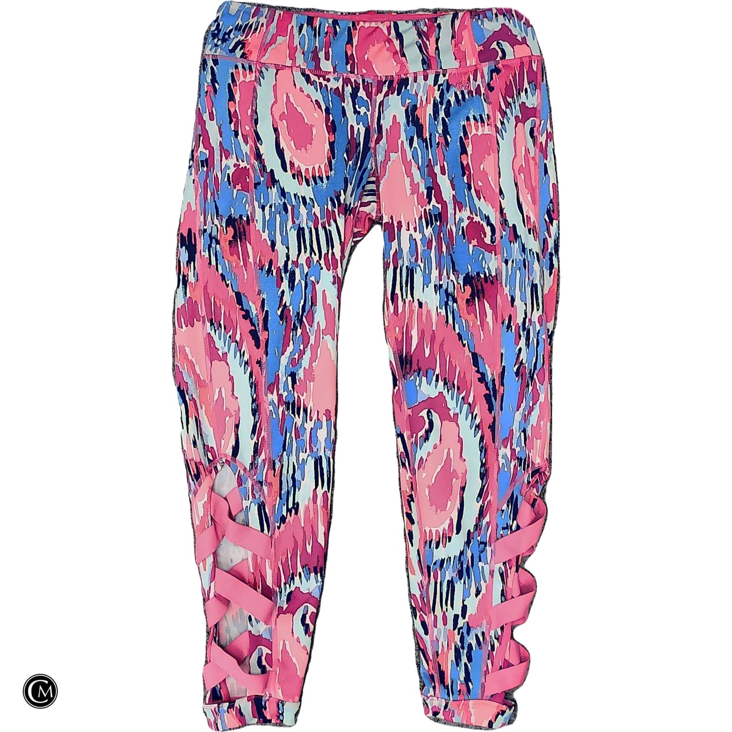 Pants Designer By Lilly Pulitzer In Blue & Pink, Size: L