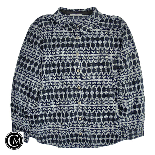 Jacket Shirt By Lee In Black & Grey, Size: 2x