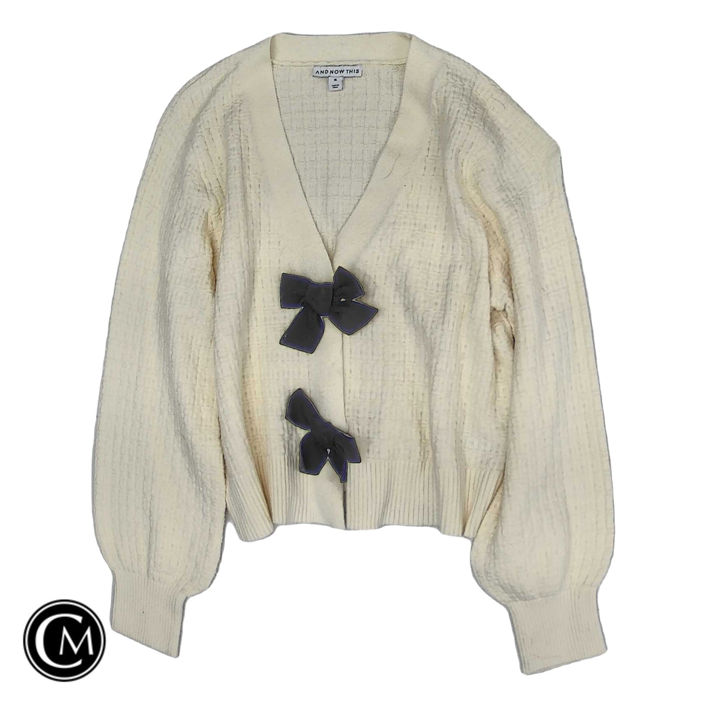 Cardigan By And Now This In Cream, Size: Xl