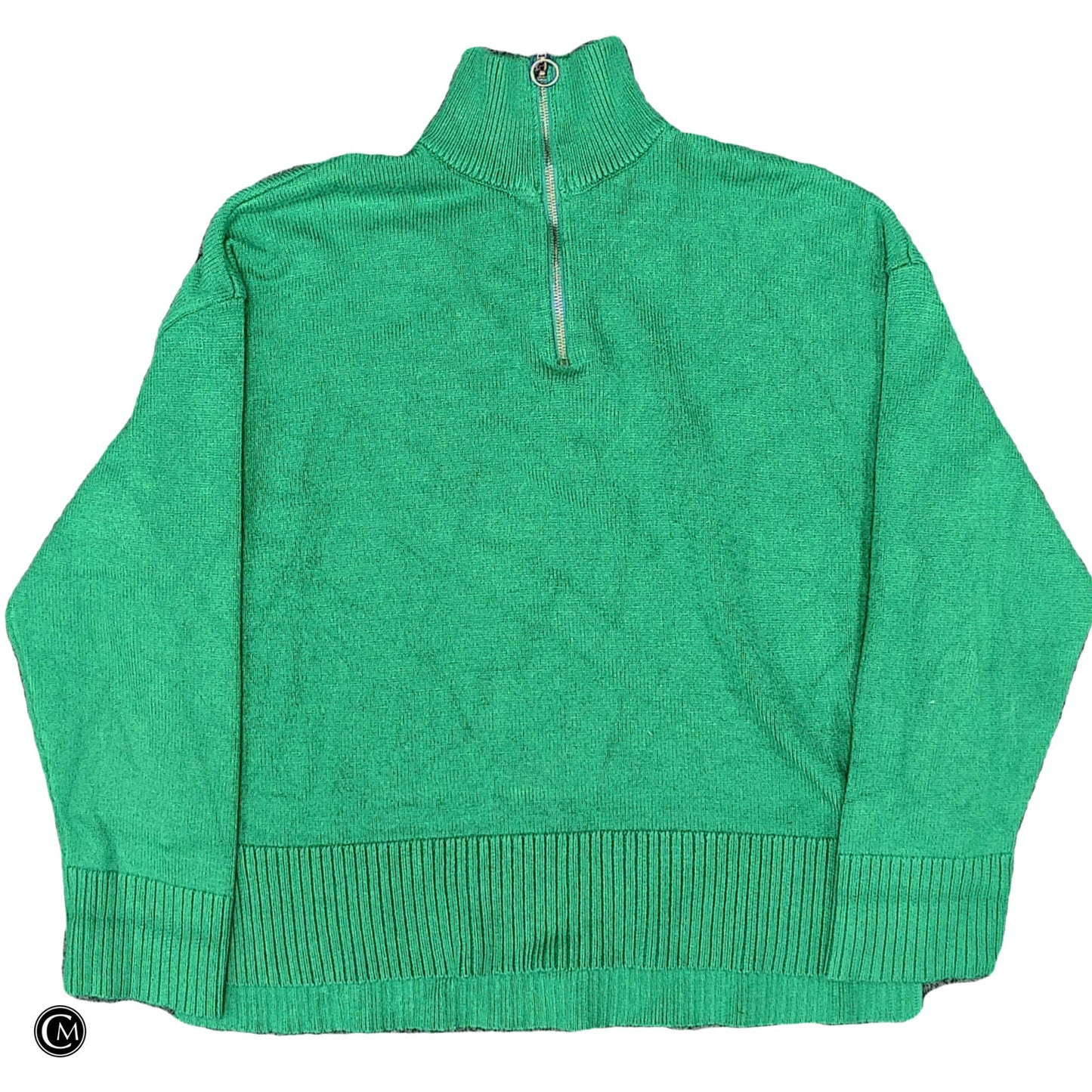 Sweatshirt Collar By Zara In Green, Size: M