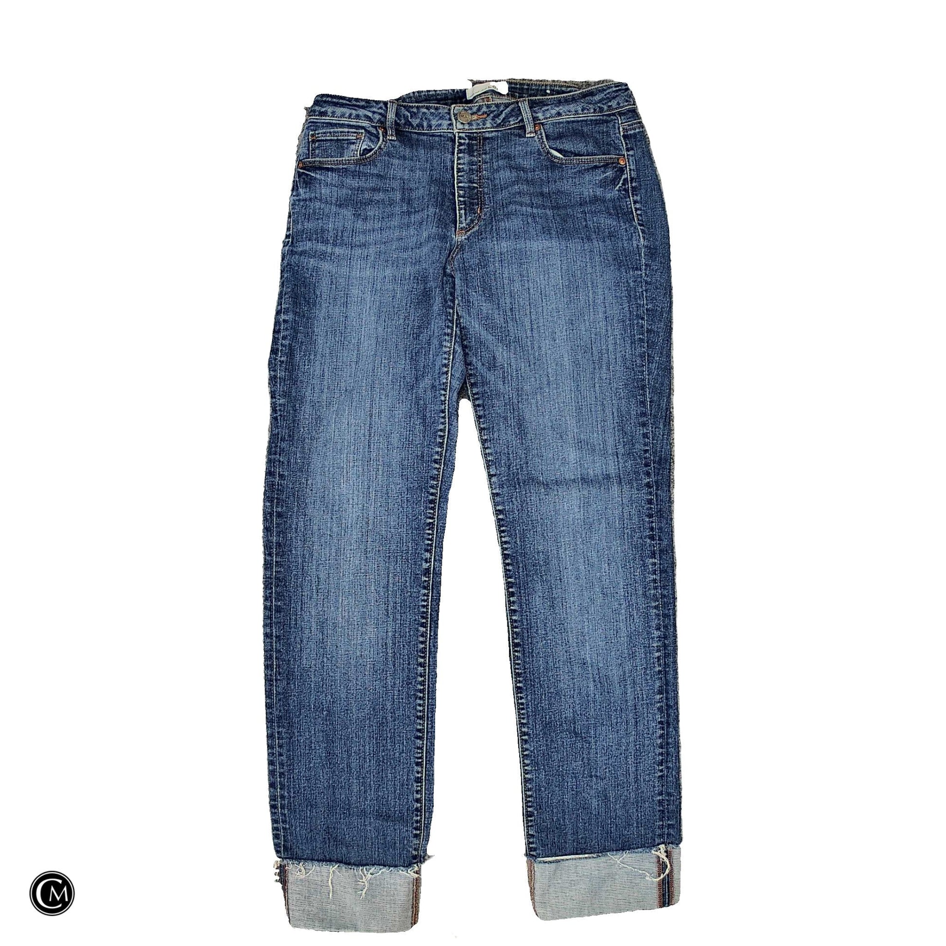Jeans Straight By Loft In Blue Denim, Size: 10 image 1
