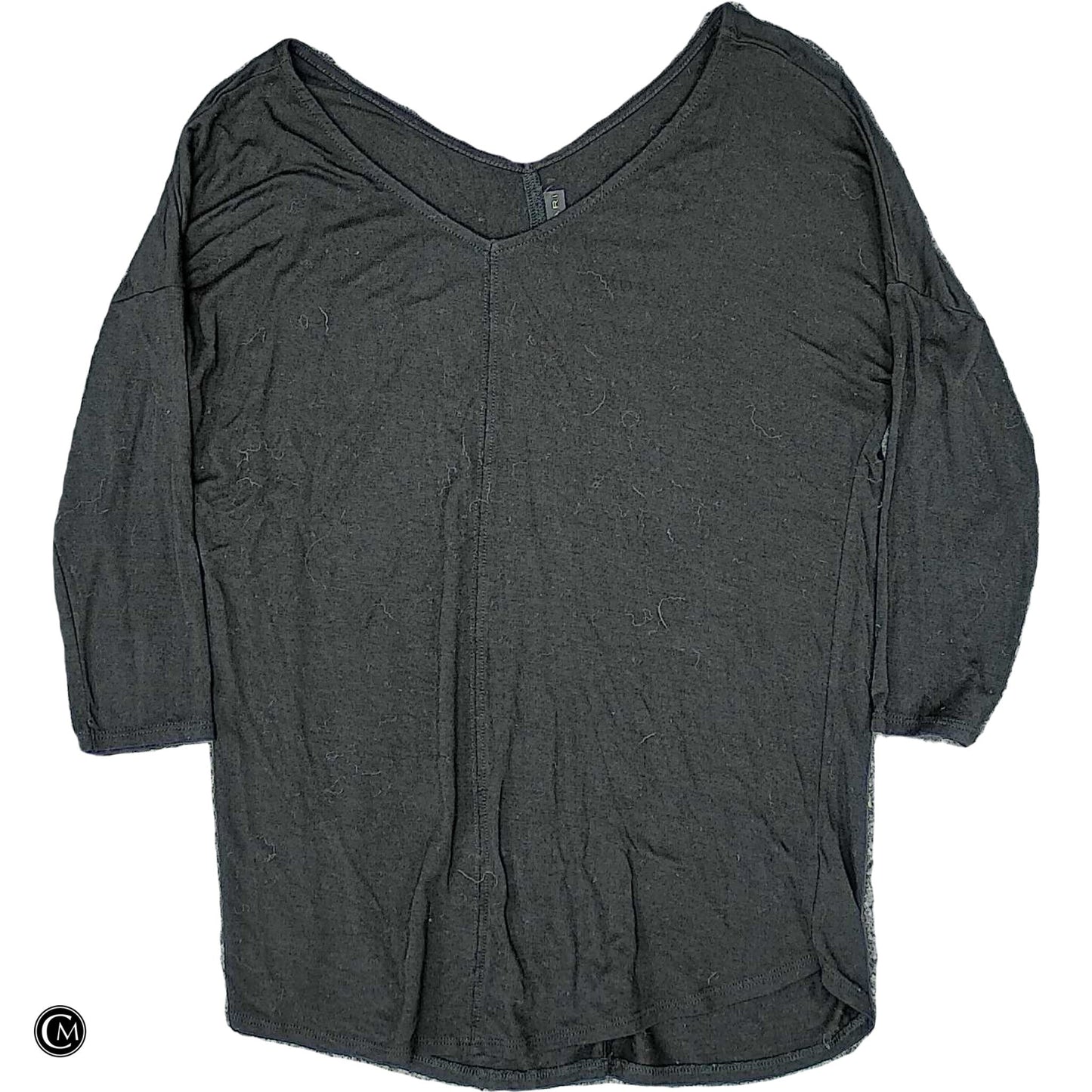 Top 3/4 Sleeve Basic By Tahari In Black, Size: S