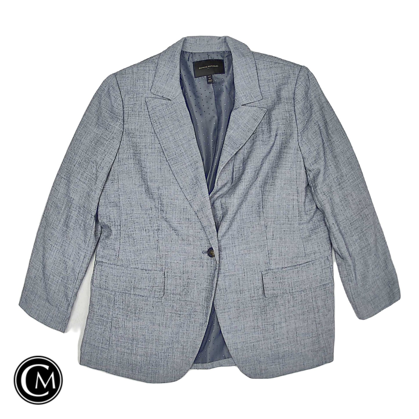 Blazer By Banana Republic In Blue, Size: 14p