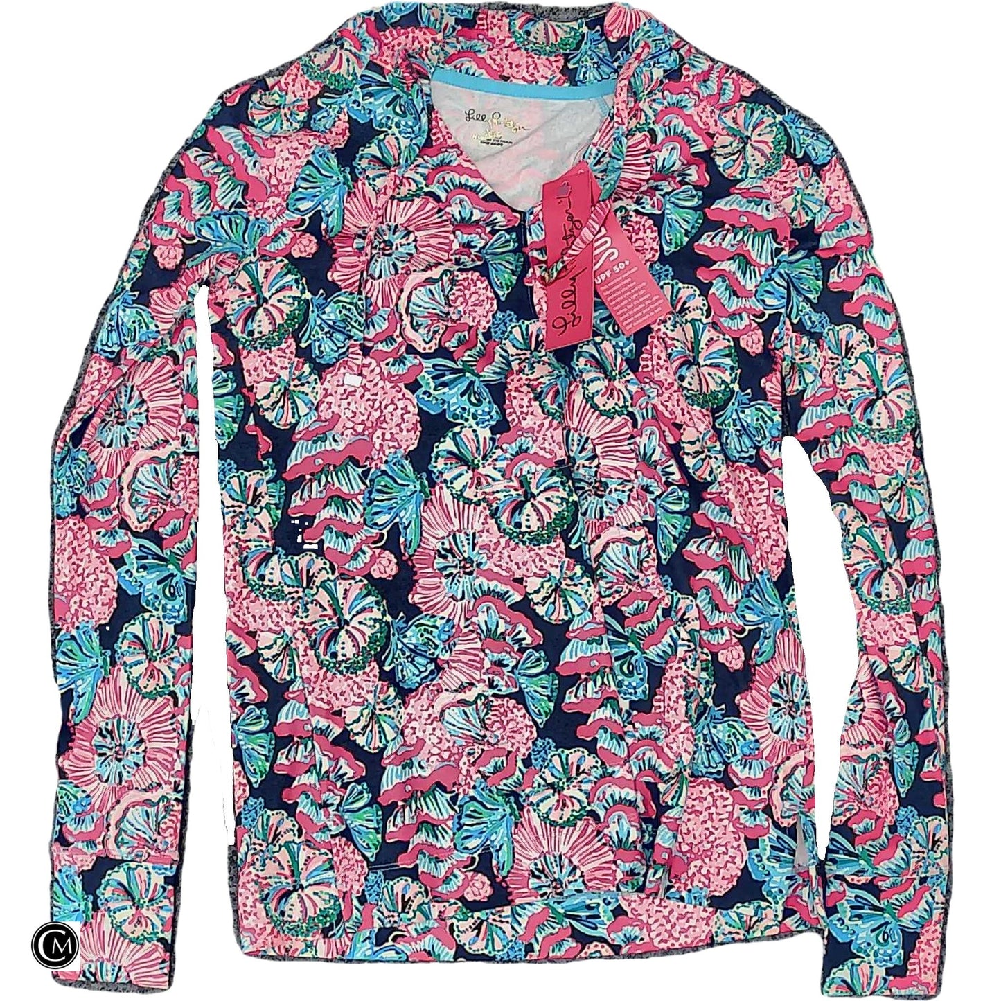 Top Ls Designer By Lilly Pulitzer In Blue & Pink, Size: Xxs