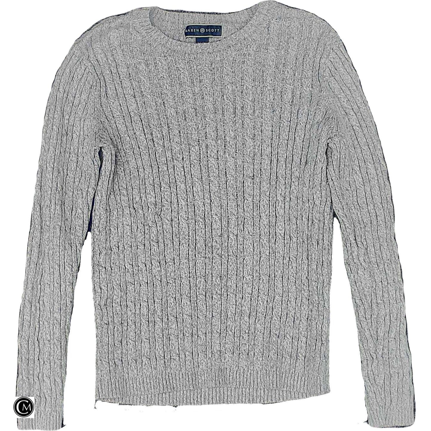Sweater By Karen Scott In Grey, Size: M