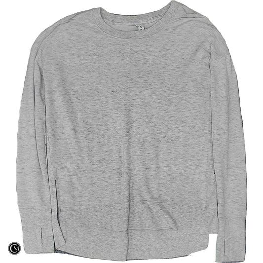 Athletic Top Ls Crewneck By Athleta In Grey, Size: Xs