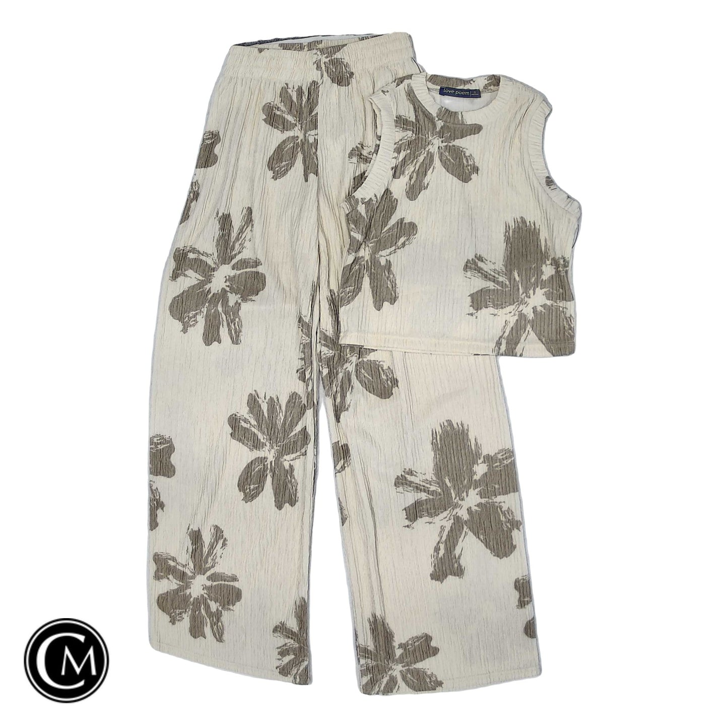Pants Set 2pc By Clothes Mentor In Cream, Size: S