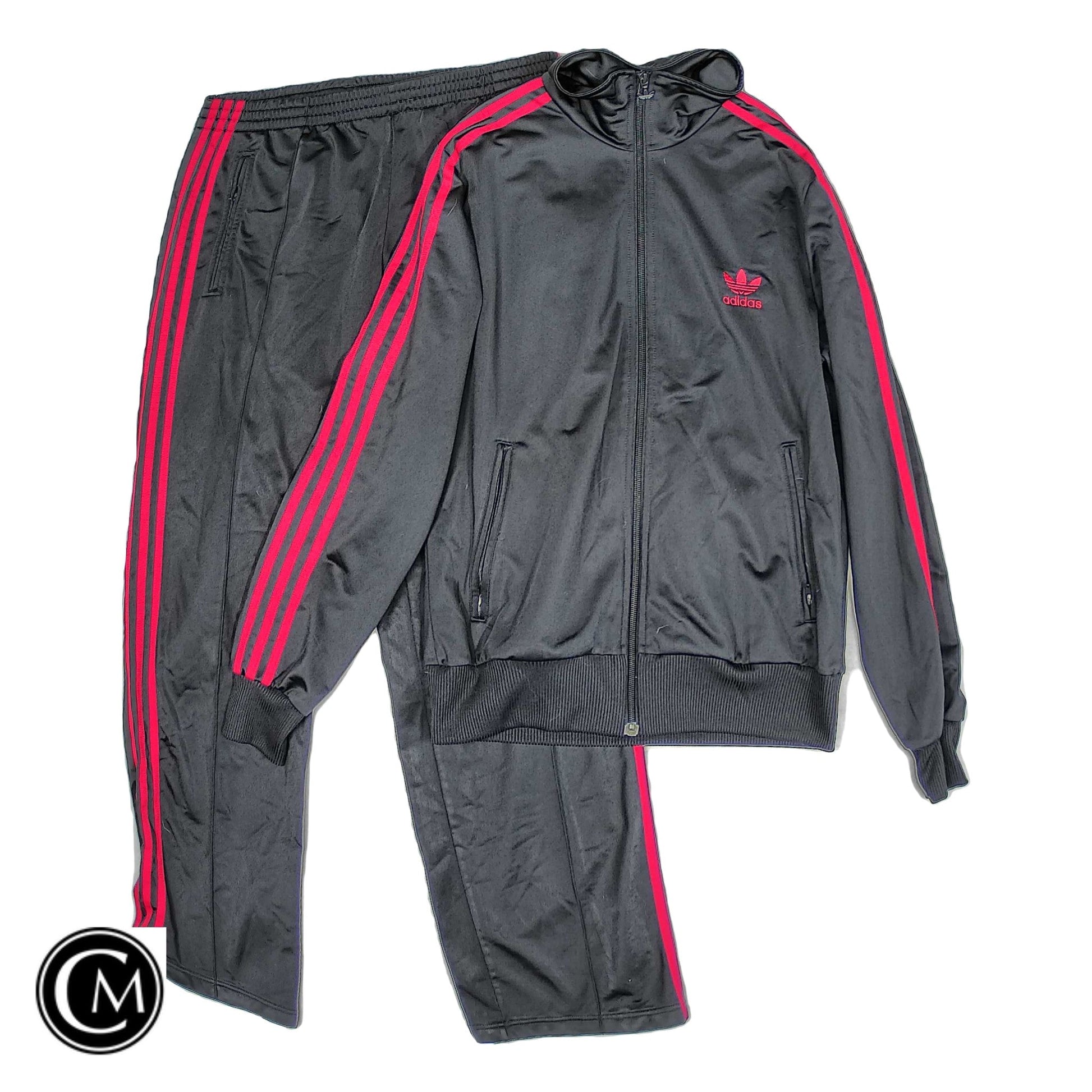 Pants Suit 2pc By Adidas In Black & Pink, Size: L image 1