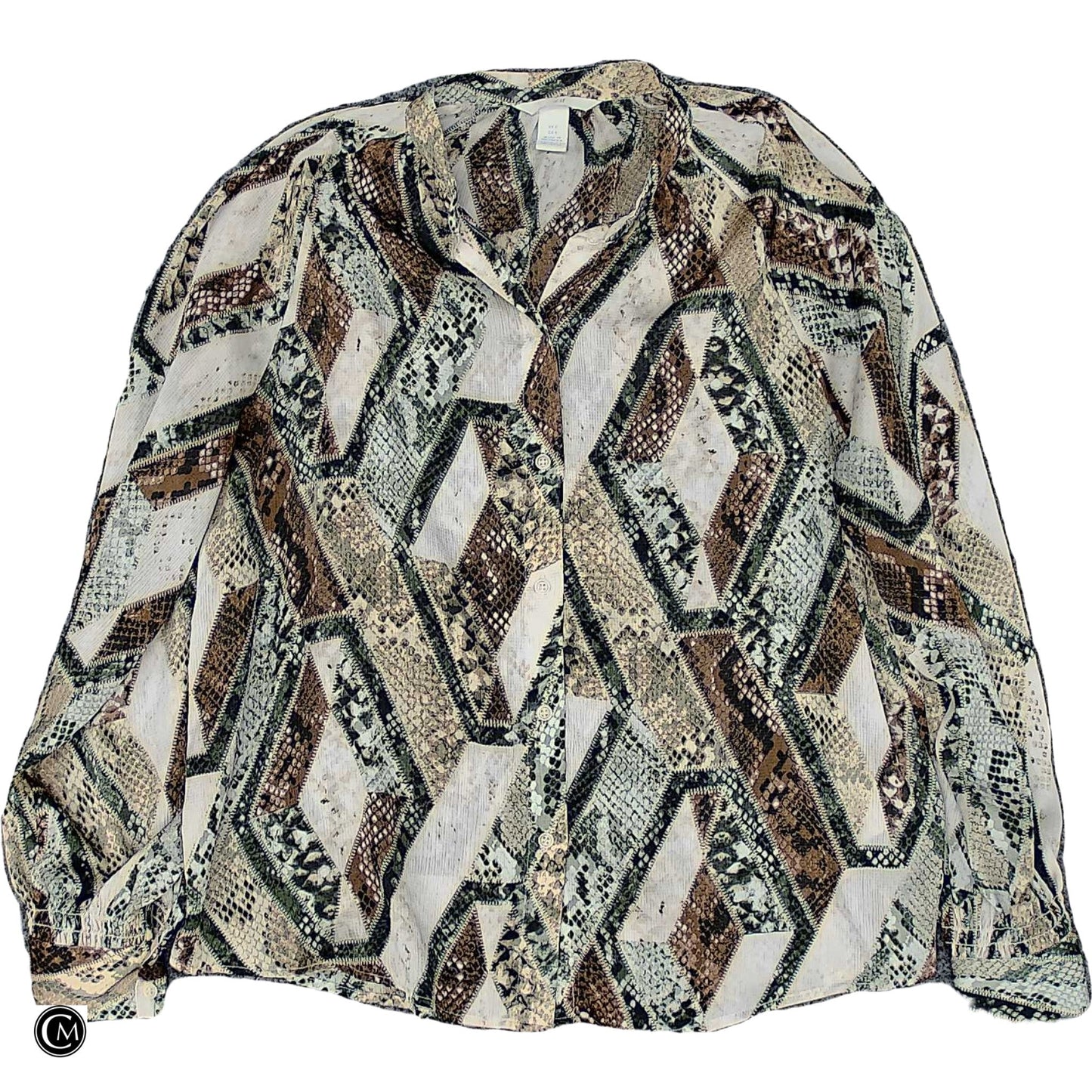 Top Ls By H&M In Snakeskin Print, Size: S