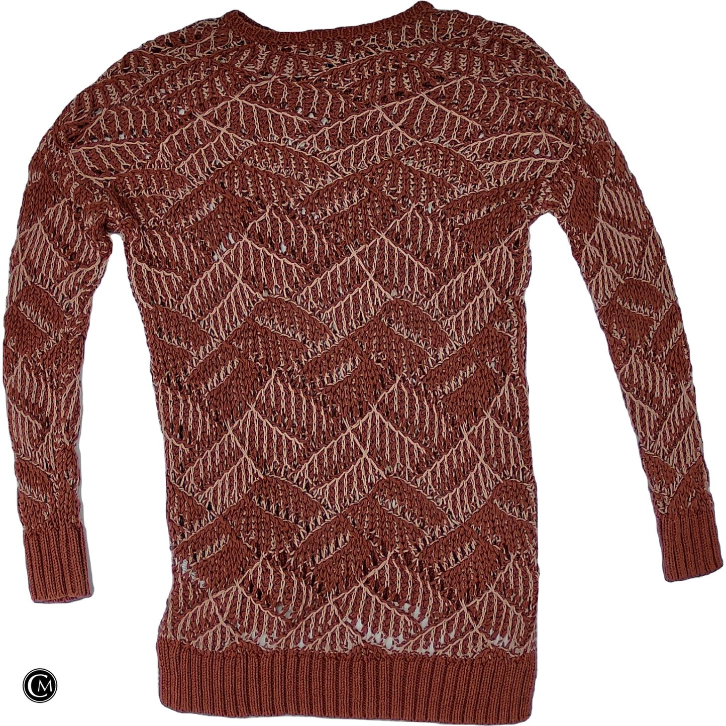 Sweater By Universal Thread In Brown & Cream, Size: L