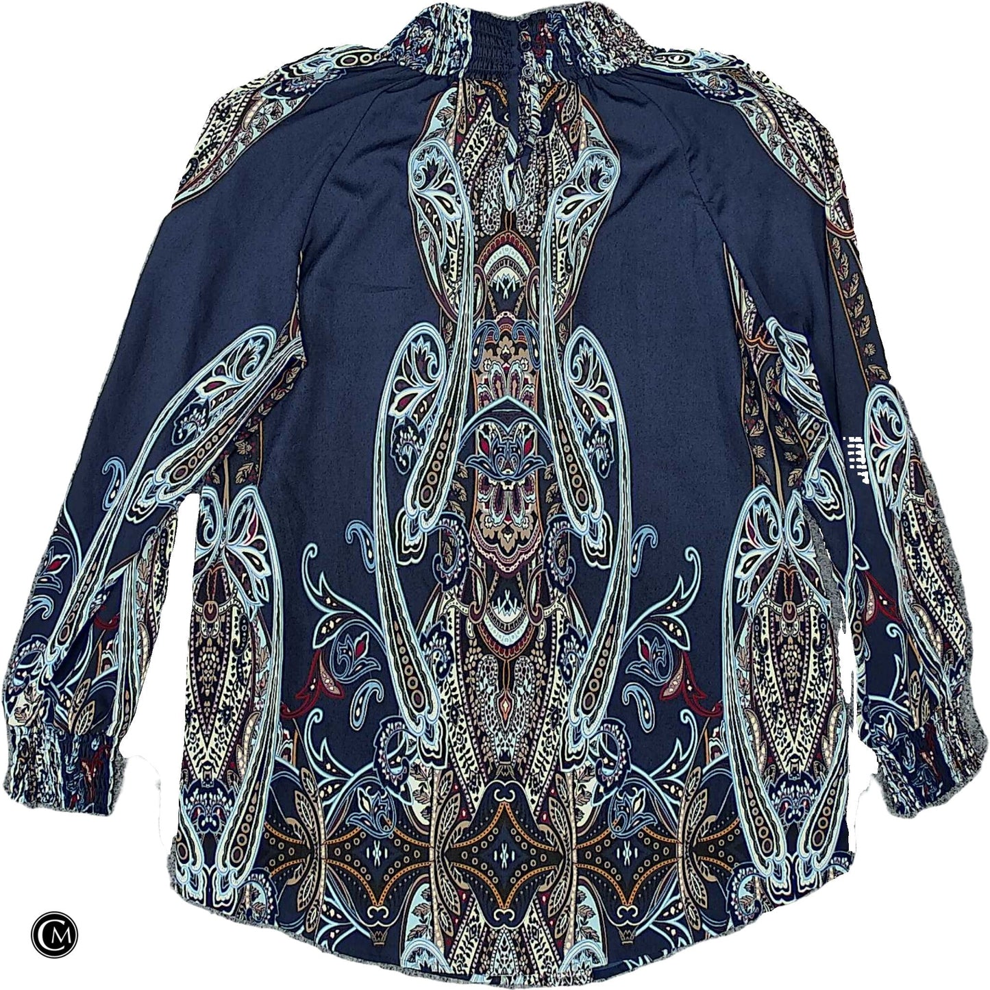 Blouse Ls By Chicos In Blue, Size: M image 2