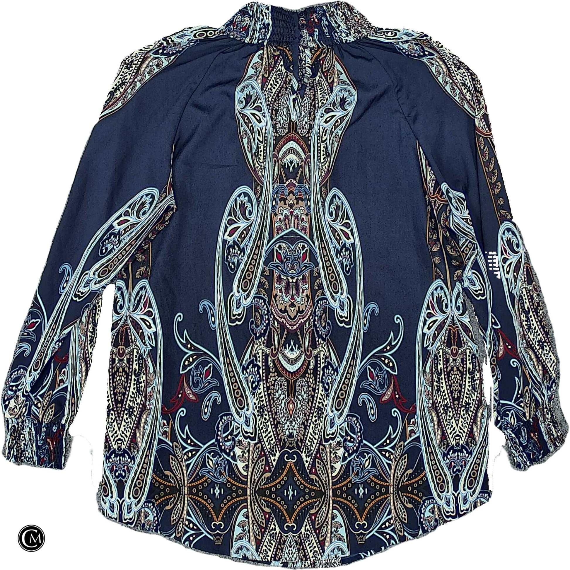 Blouse Ls By Chicos In Blue, Size: M image 2