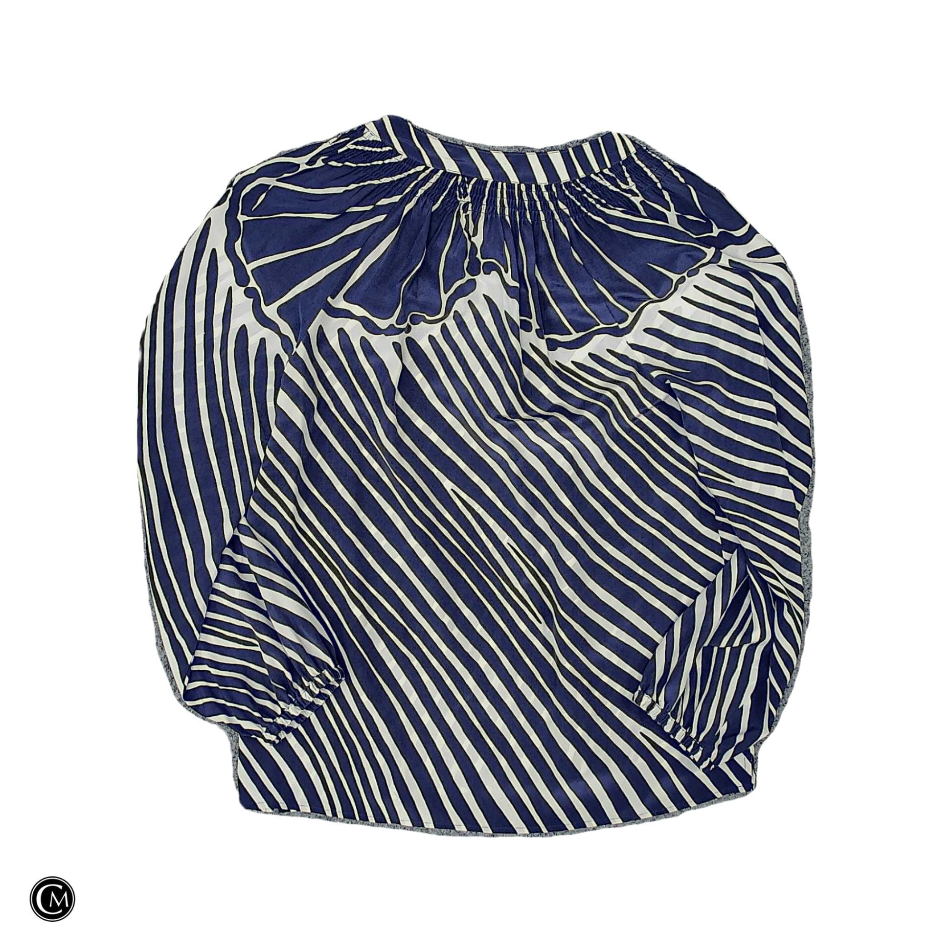 Blouse Designer By Lilly Pulitzer In Blue & White, Size: S image 2