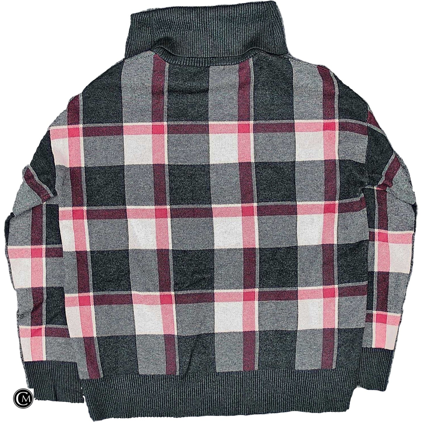 Sweater By Tahari In Plaid Pattern, Size: M