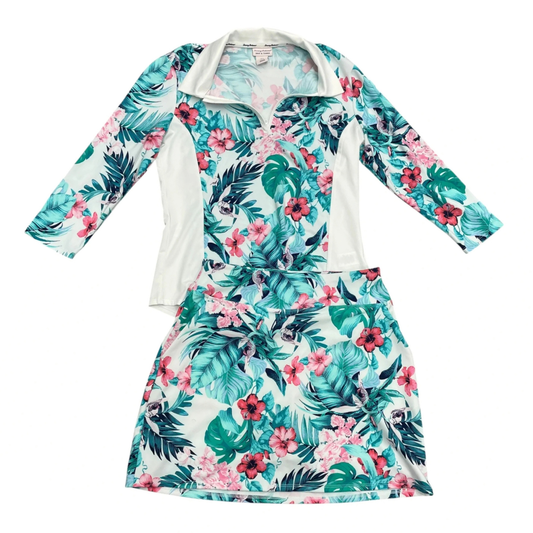 Athletic Skort 2pc By Tommy Bahama In Blue & Pink, Size: S