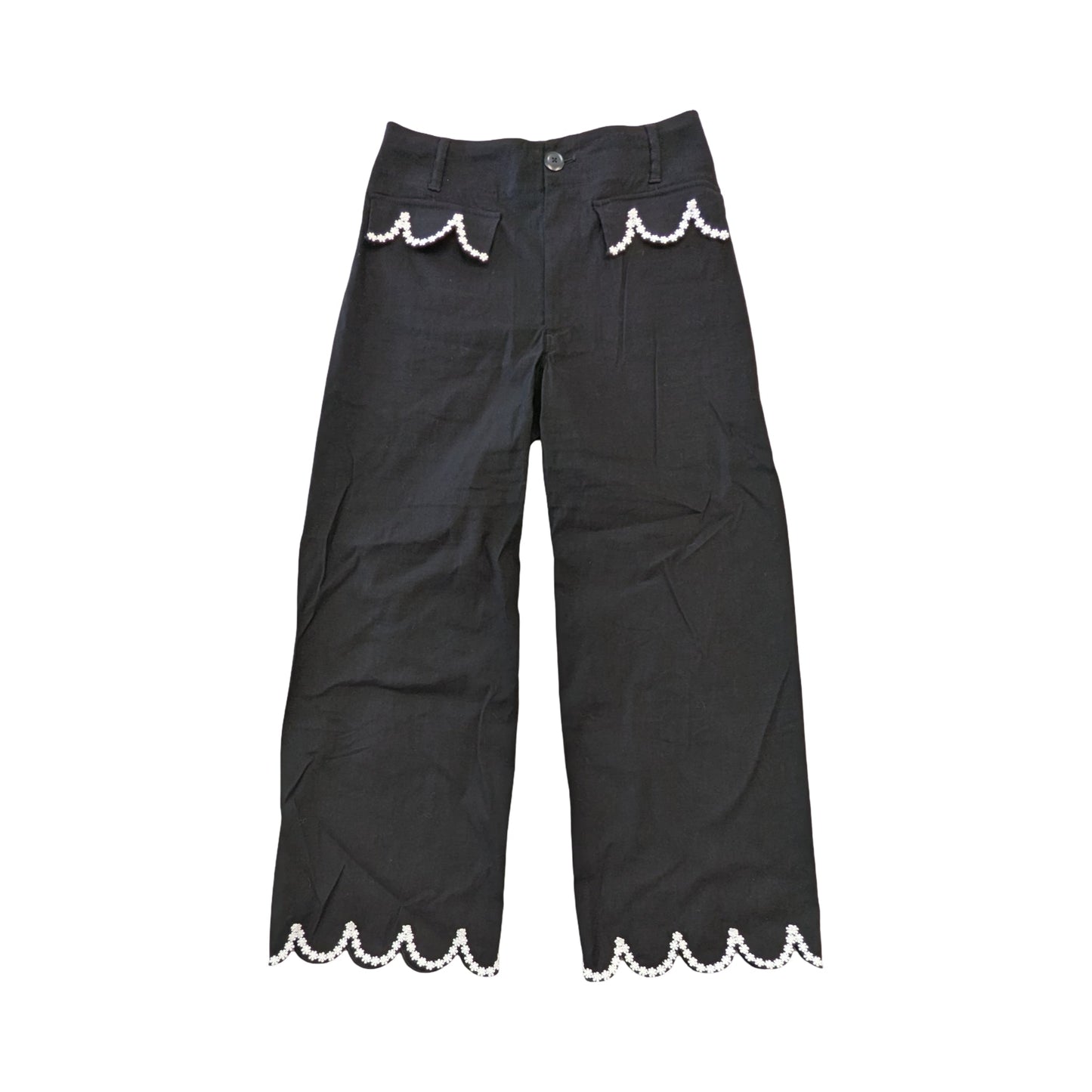 Pants Cropped By Maeve In Black, Size:6