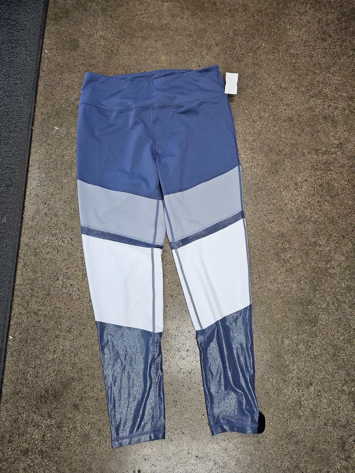 Athletic Leggings By Fila In Blue & White, Size:Xl