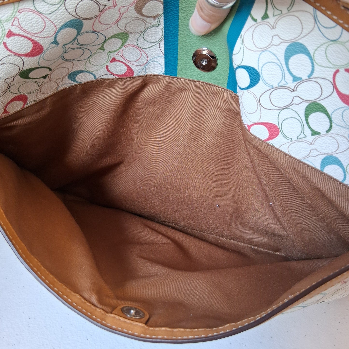 Diaper Bag Designer By Coach In Multi, Size:Large