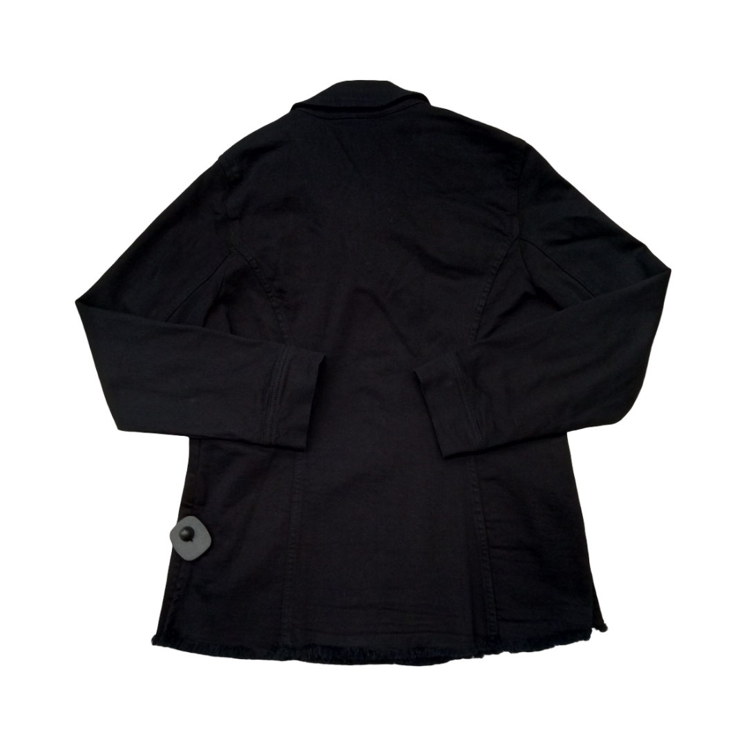 Jacket Denim By Chicos In Black Denim, Size:S
