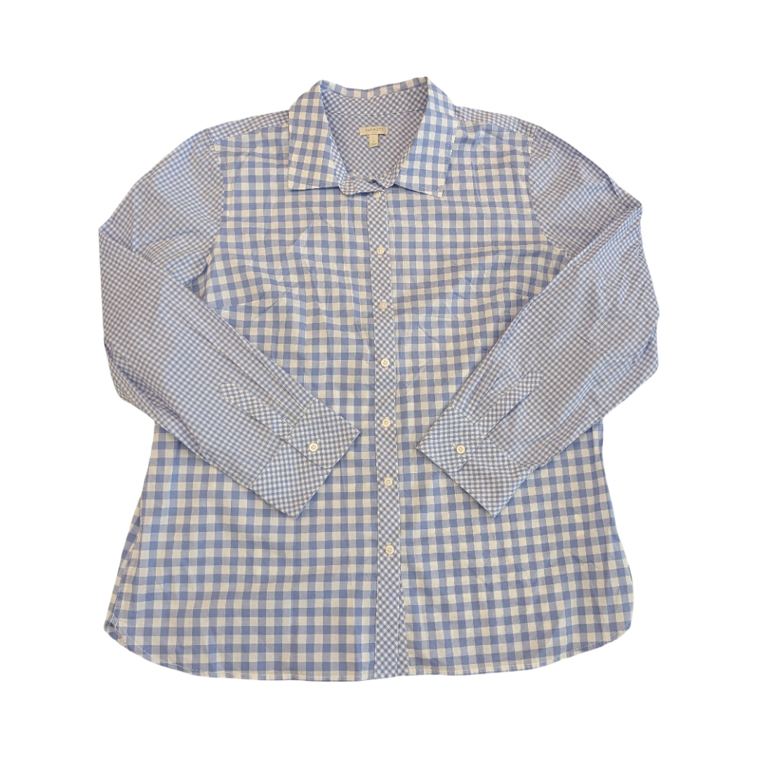 Top Ls By Talbots In Checkered Pattern, Size:L