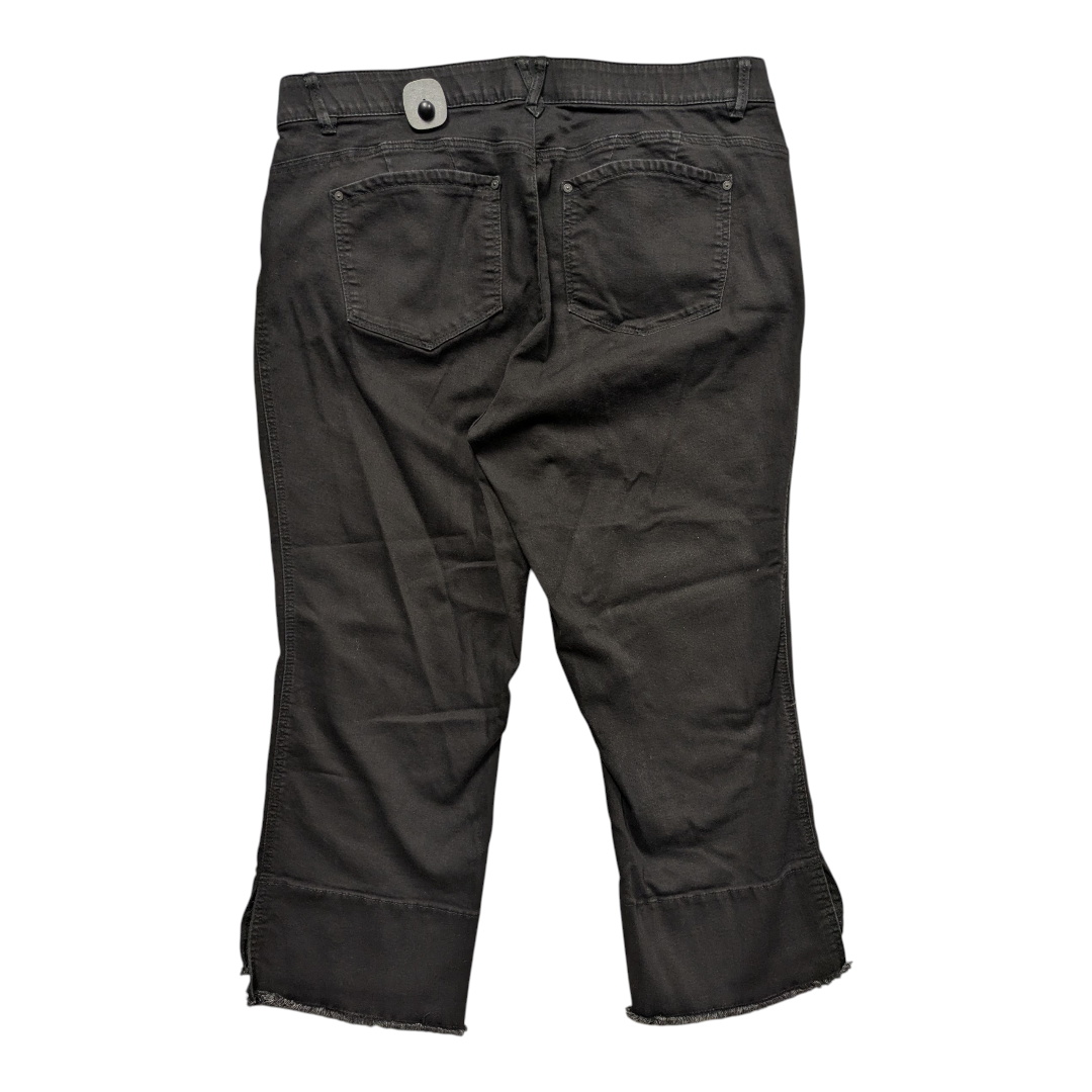 Jeans Straight By Democracy In Black Denim, Size:20