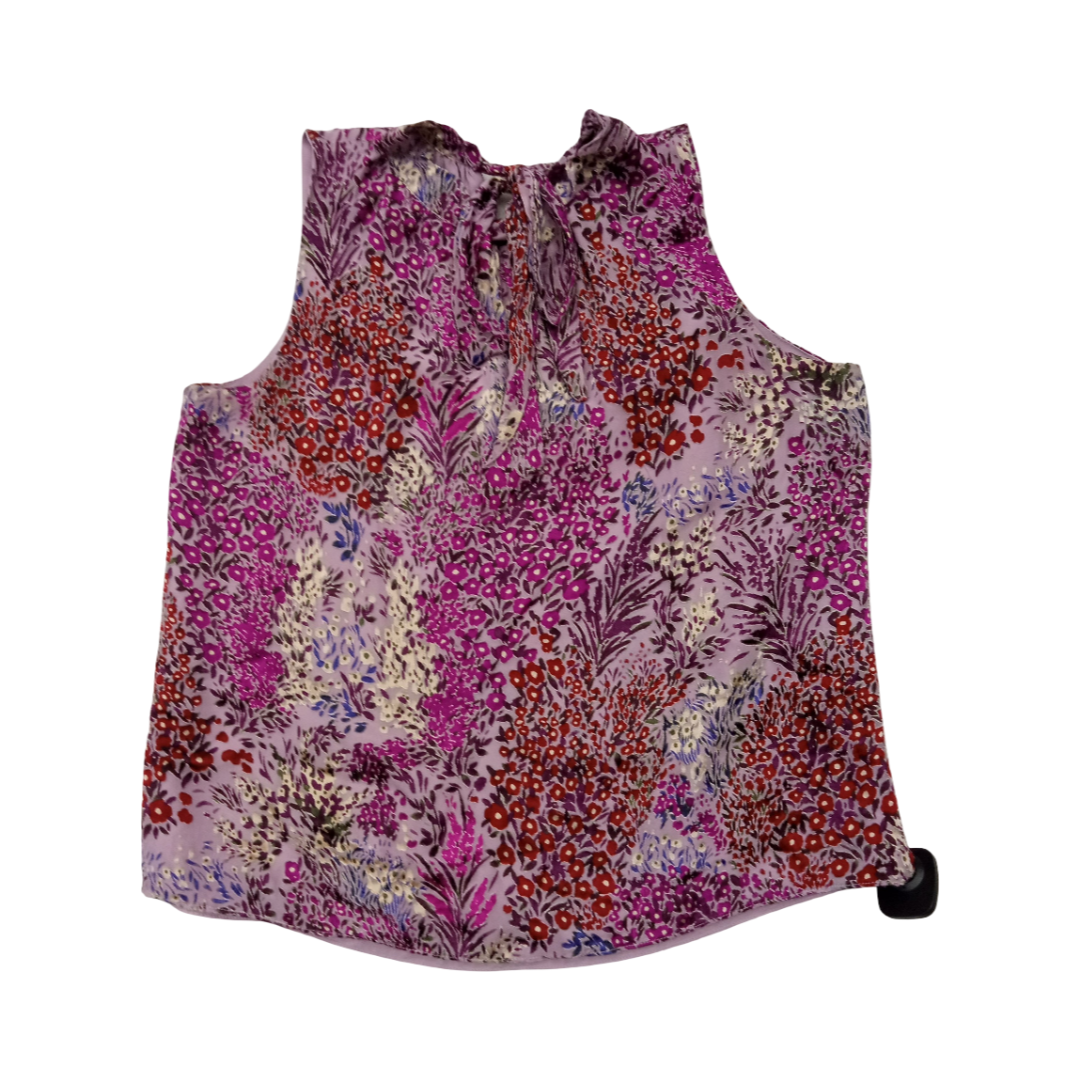 Top Sleeveless By White House Black Market In Floral Print, Size:M