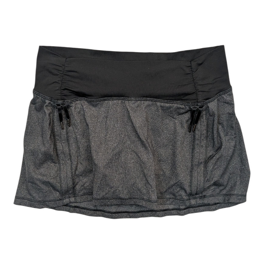 Athletic Skort By Lululemon In Black & Grey, Size:8