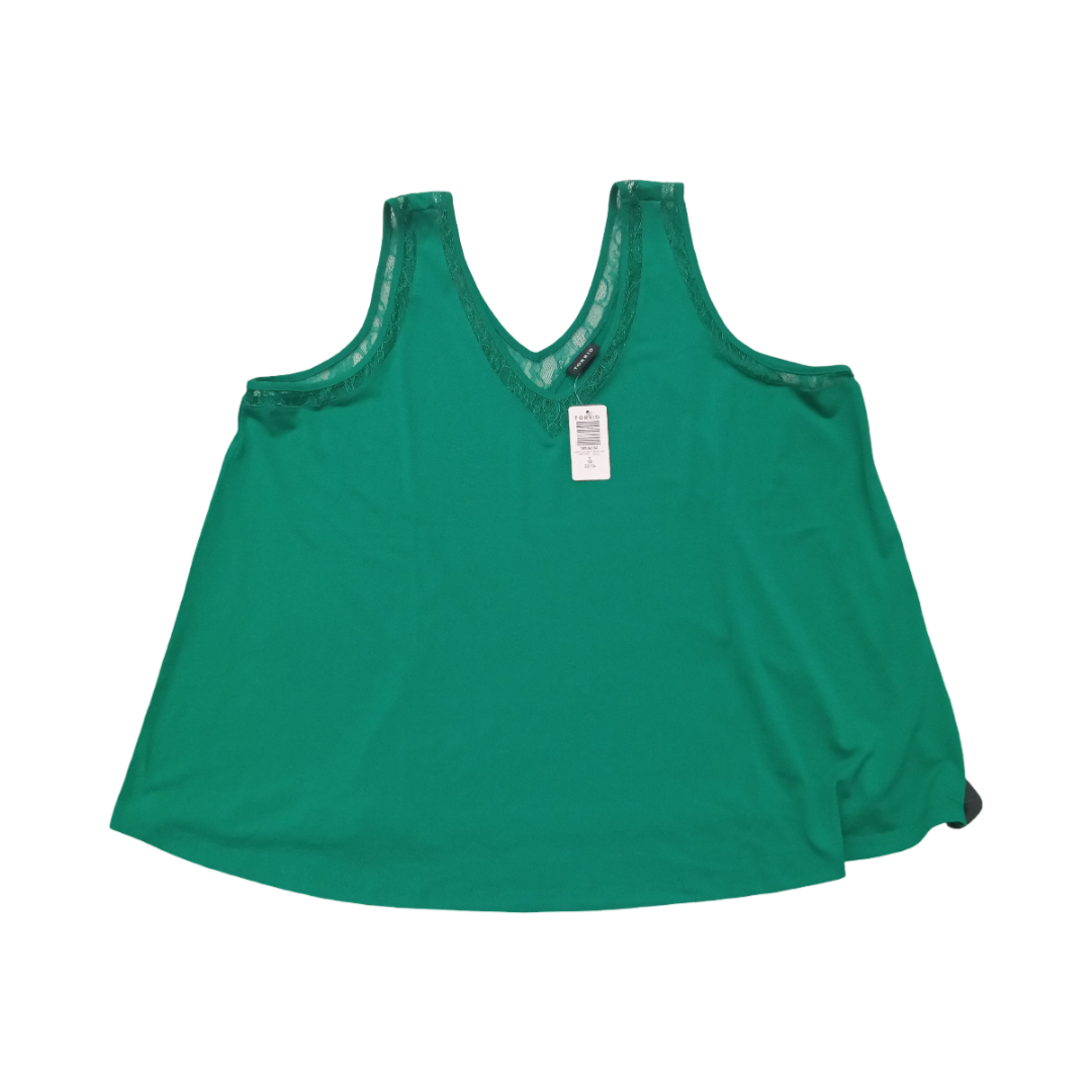 Top Sleeveless By Torrid In Green, Size:3X