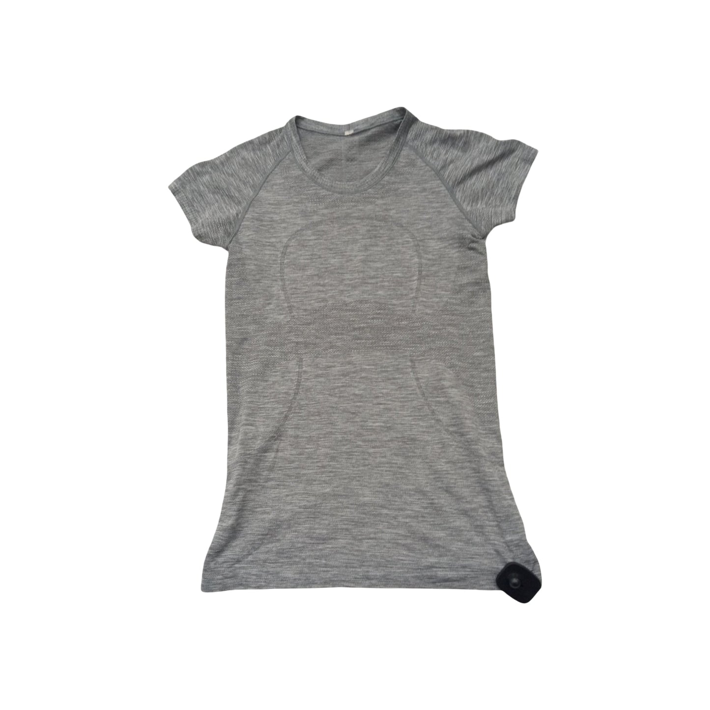 Athletic Top Ss By Lululemon In Grey, Size:8