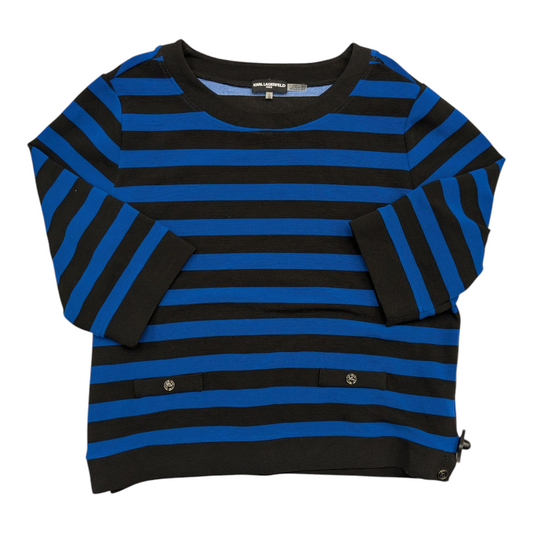 Top Ls Designer By Karl Lagerfeld In Striped Pattern, Size:Xl