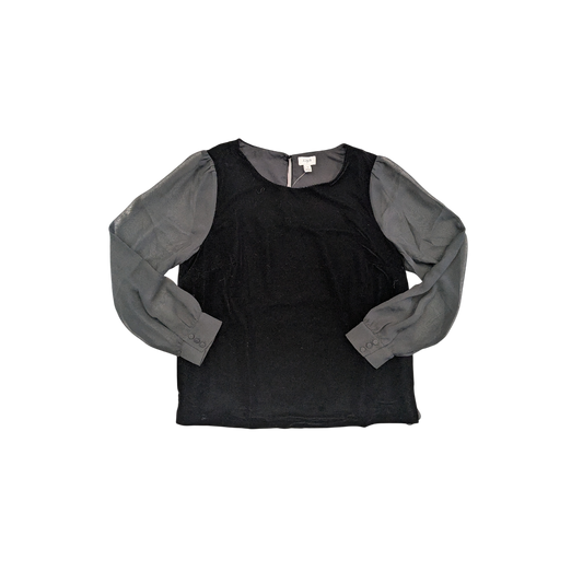 Top Ls By J. Crew In Black, Size:M