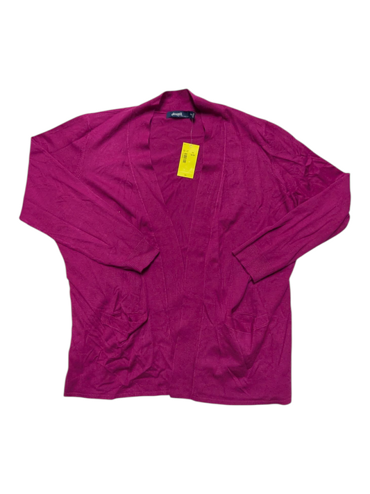 Sweater Cardigan By Eloquii In Purple, Size:18