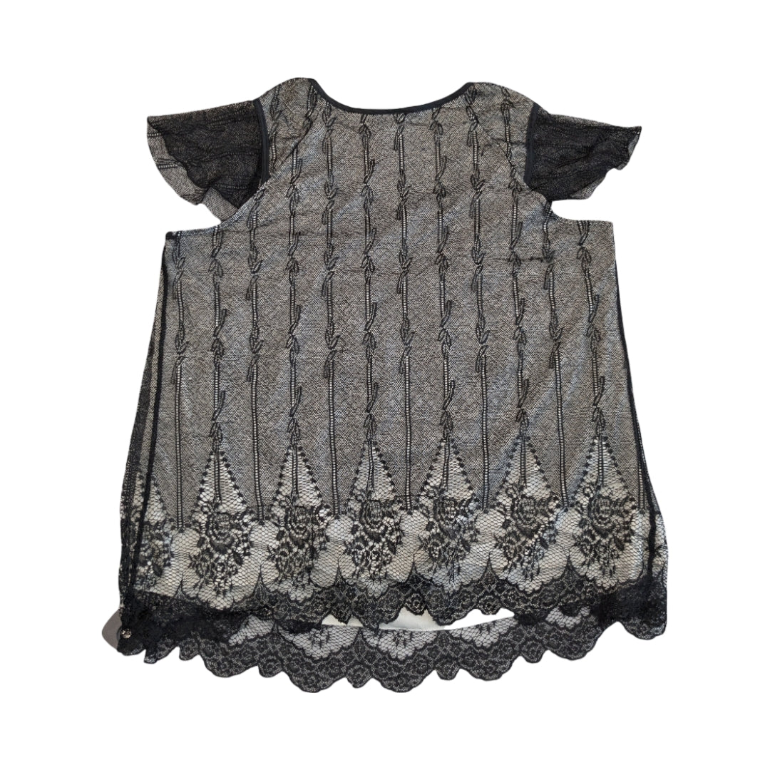 Top Ss By Lane Bryant In Black & White, Size:26