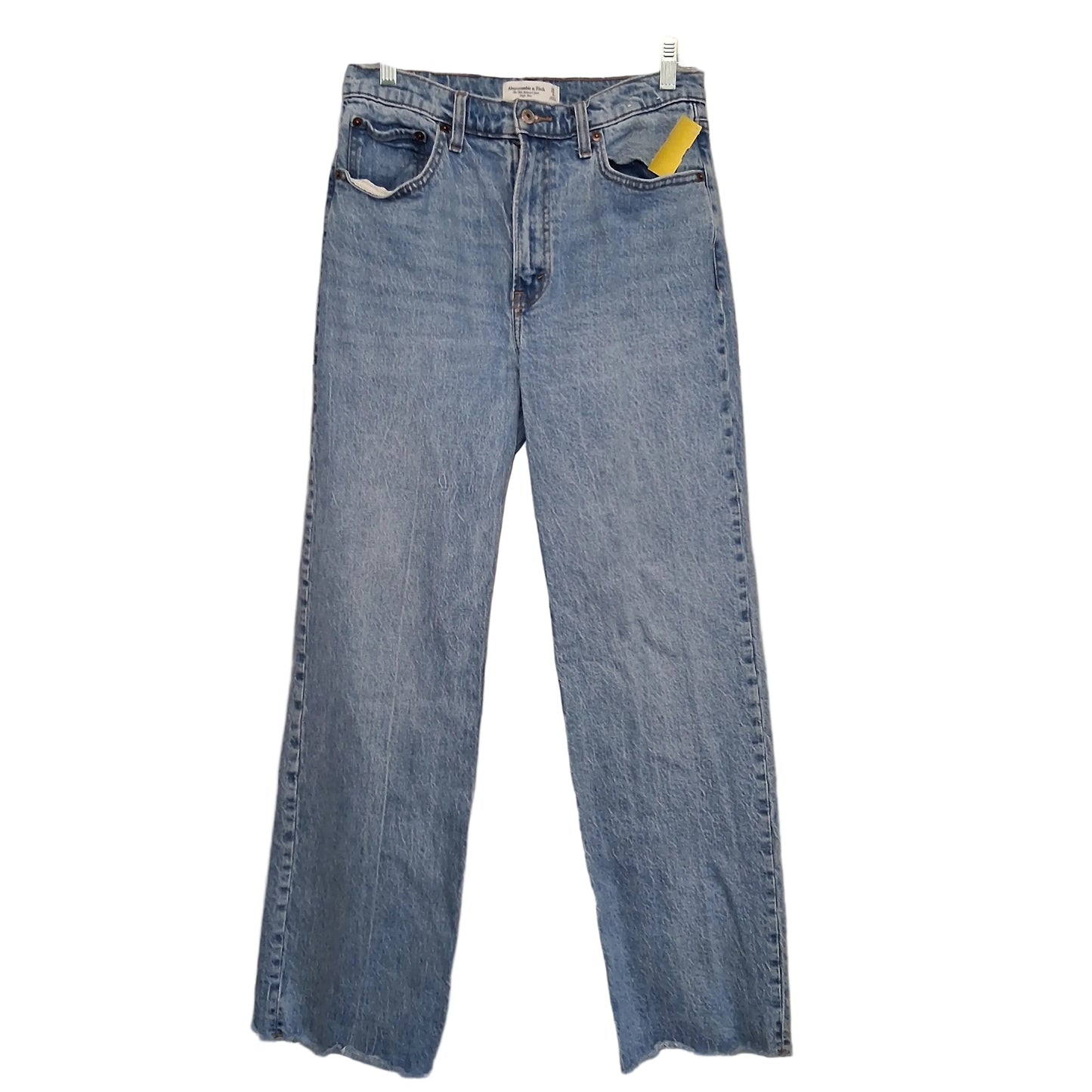Jeans Straight By Abercrombie And Fitch In Blue Denim, Size:8