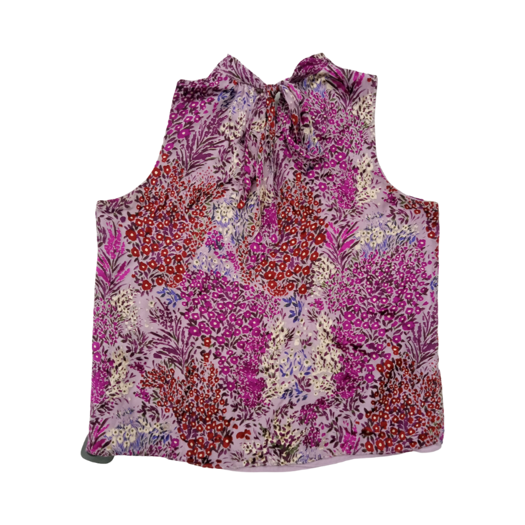 Top Sleeveless By White House Black Market In Floral Print, Size:M