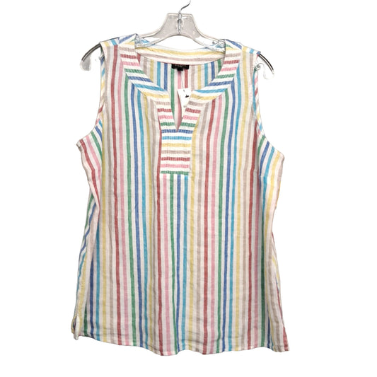 Top Sleeveless By Talbots In Striped Pattern, Size:Lp