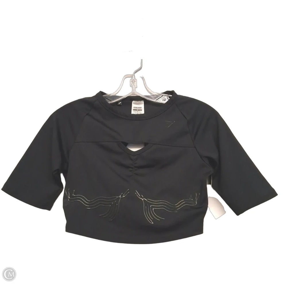 Athletic Top Short Sleeve By Gym Shark In Black, Size: M