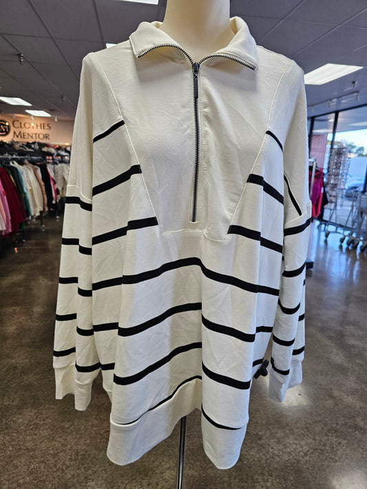 Top Ls By Cable And Gauge In Cream, Size:1X