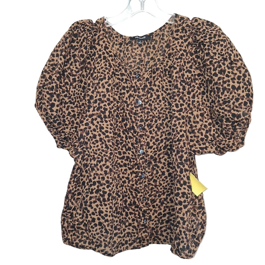Top Ss By Madewell In Animal Print, Size:M