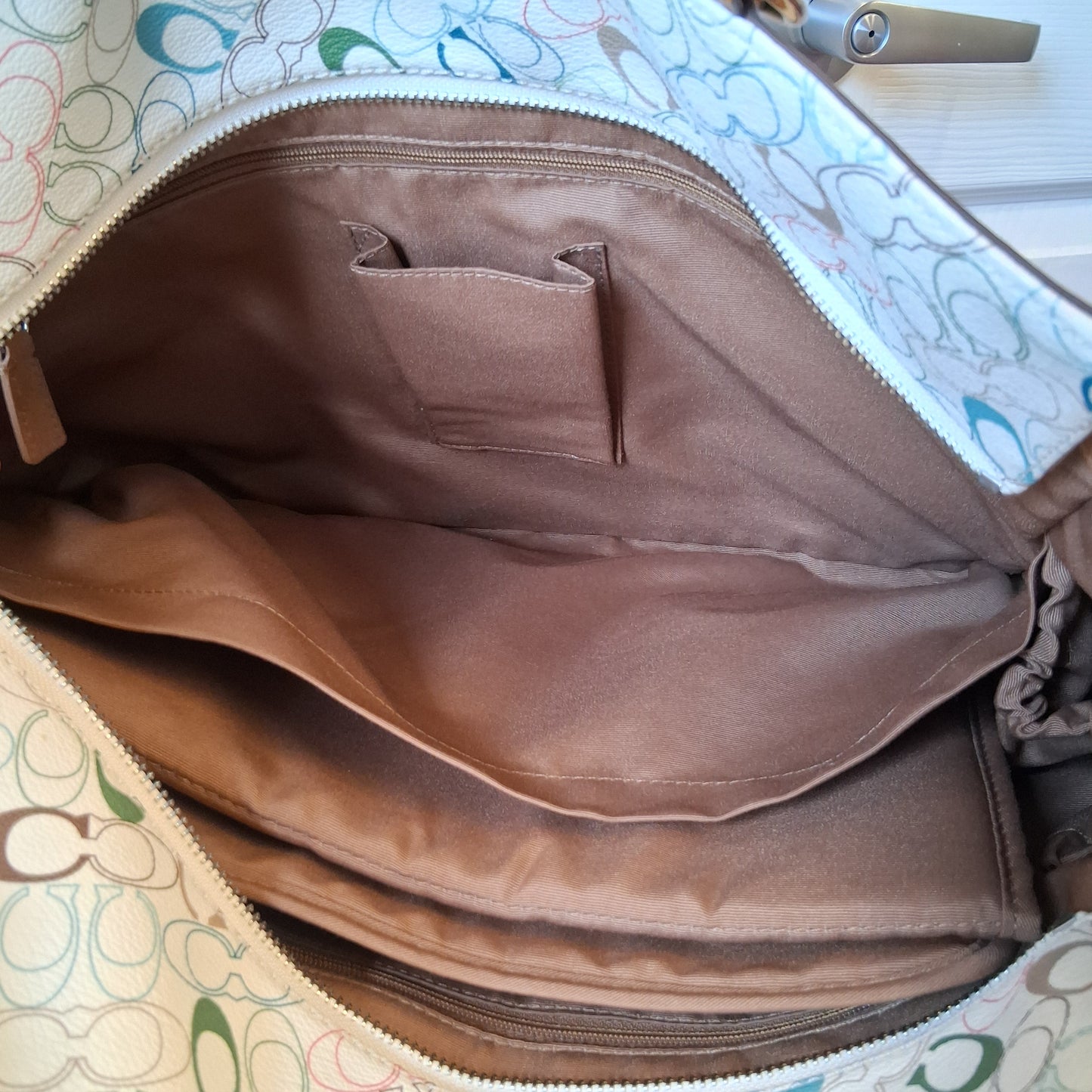 Diaper Bag Designer By Coach In Multi, Size:Large