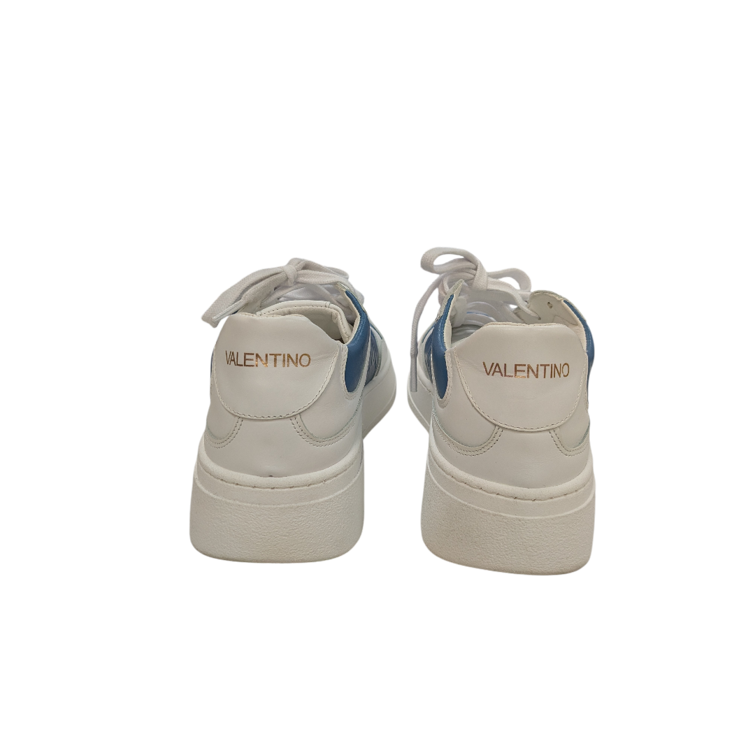 Shoes Designer By Valentino-Mario In Blue & White, Size:10