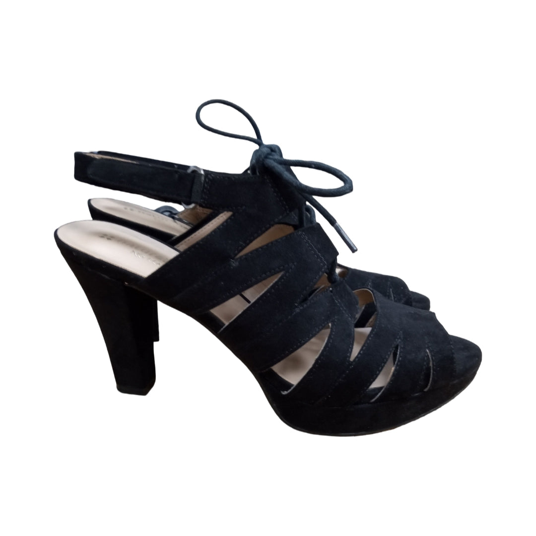 Sandals Heels Platform By Naturalizer In Black, Size:8