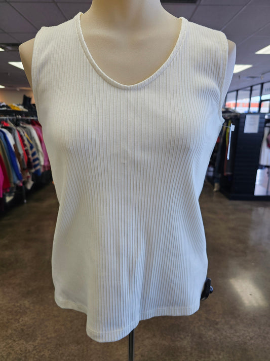 Top Sleeveless By Talbots In Cream, Size:Xs