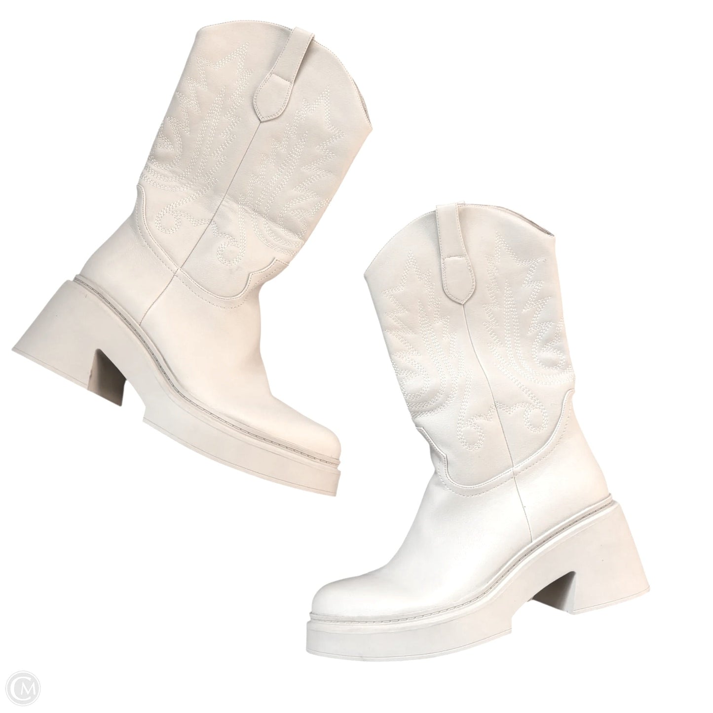 Boots Western By Lumiere In White, Size: 8.5